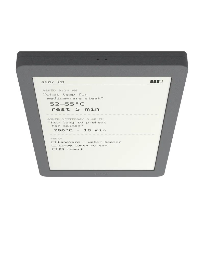 INKQ One 顶部两处拾音开孔的三维模型图